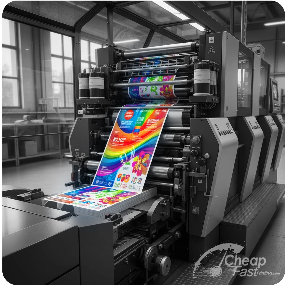 Industrial flyer printing press