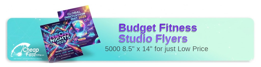 5000 Budget 8.5x14 18pt Ultra Premium Smooth White Fitness Studio Promo Pieces
