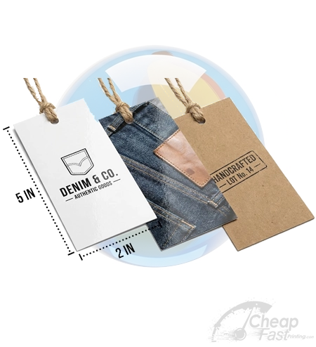 2x5 Long Product Tags Custom Clothing Labels