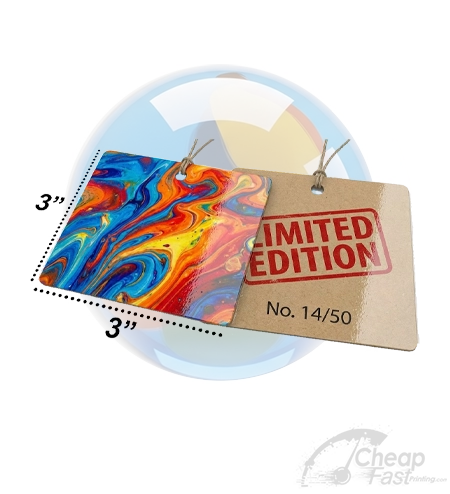 3x3 Large Square Custom Die Cut Printing