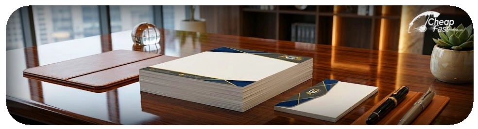 Corporate Letterhead Stationery Stack Mockup