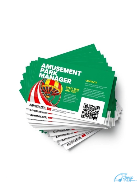 Amusement Park Manager 3.5" x 6" Postcards printed on premium cardstock