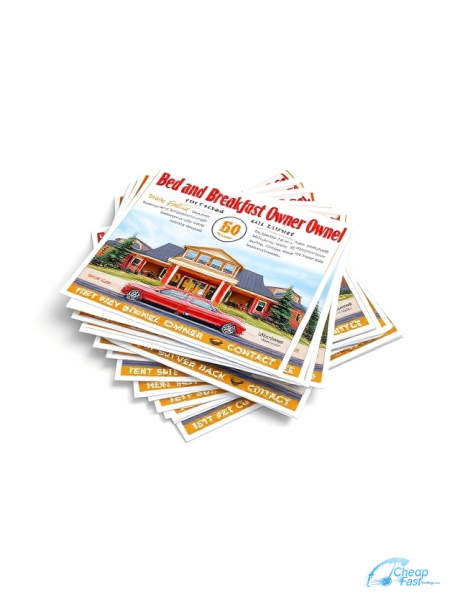 Bed And Breakfast Owner 8" x 8" Postcards printed on premium cardstock