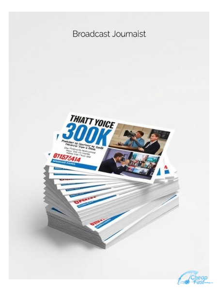 Broadcast Journalist 3" x 5" Postcards printed on premium cardstock