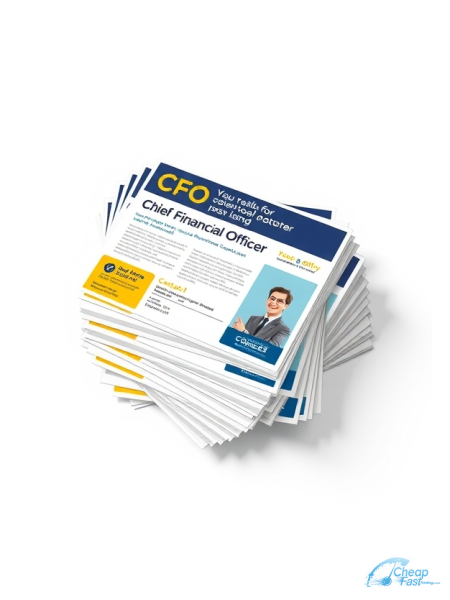 Cfo Chief Financial Officer 4.25" x 5.5" Postcards printed on premium cardstock