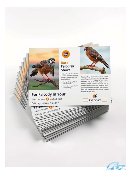 Falconry Instructor 4" x 11" EDDM® Postcards printed on premium cardstock