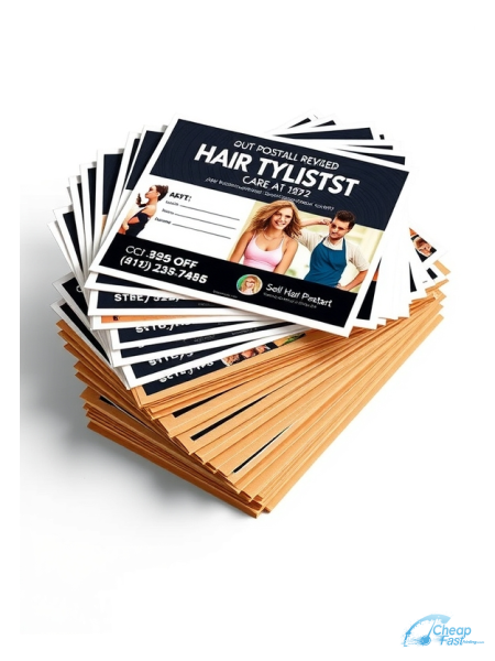 Hair Stylist 3" x 6" Postcards printed on premium cardstock