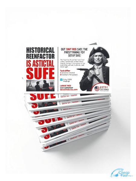 Historical Reenactor 4.5" x 6.5" Postcards printed on premium cardstock