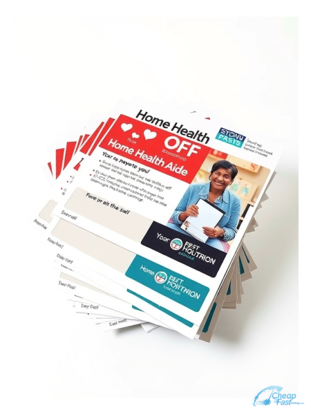 Home Health Aide 6.5" x 12" EDDM® Postcards printed on premium cardstock