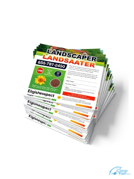 Landscaper Lawn Care 8" x 8" Postcards printed on premium cardstock