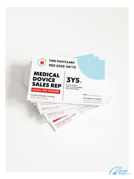 Medical Device Sales Rep 3" x 5" Postcards printed on premium cardstock