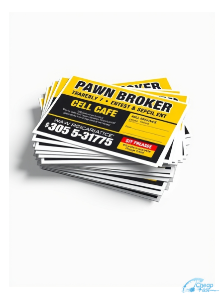 Pawn Broker 2.75" x 8.5" Postcards printed on premium cardstock
