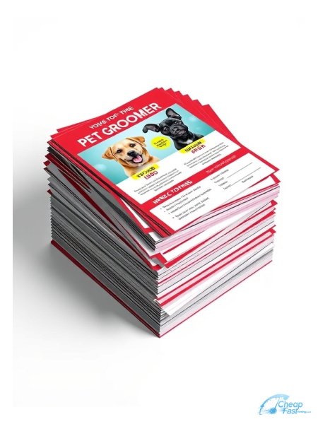 Pet Groomer 4.5" x 4.5" Postcards printed on premium cardstock