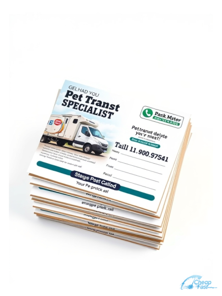 Pet Transport Specialist 4.5" x 11" EDDM® Postcards printed on premium cardstock