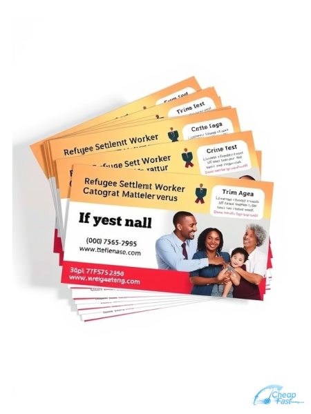 Refugee Settlement Worker 3.5" x 5" Postcards printed on premium cardstock