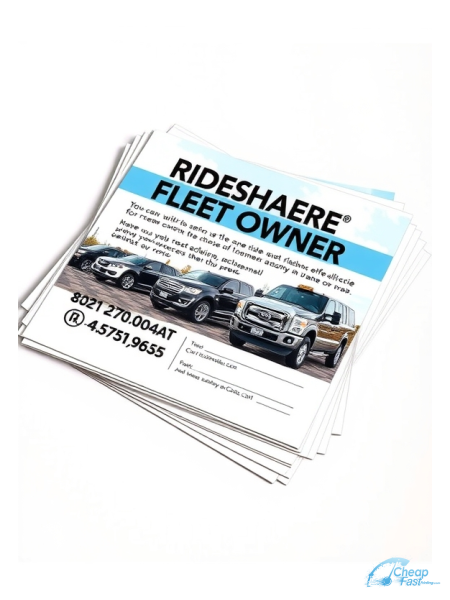 Rideshare Fleet Owner 4.5" x 6.5" Postcards printed on premium cardstock