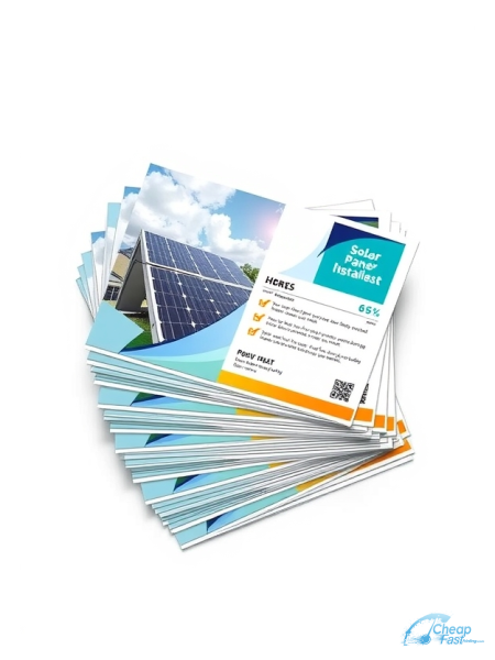 Solar Panel Installer 6.5" x 12" EDDM® Postcards printed on premium cardstock