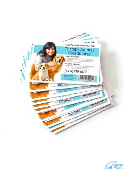 Therapy Animal Coordinator 8.5" x 11" EDDM® Postcards printed on premium cardstock
