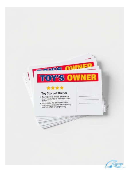 Toy Store Owner 4.25" x 6" Postcards printed on premium cardstock