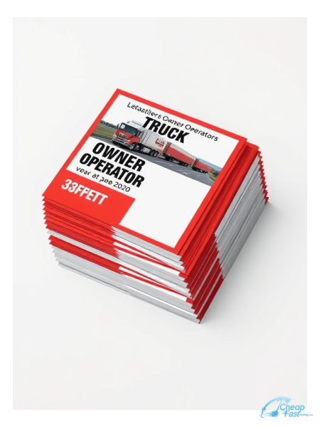 Truck Driver Owner Operator 6" x 6" Postcards printed on premium cardstock