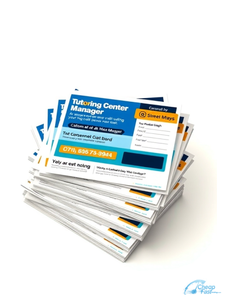 Tutoring Center Manager 3" x 5" Postcards printed on premium cardstock
