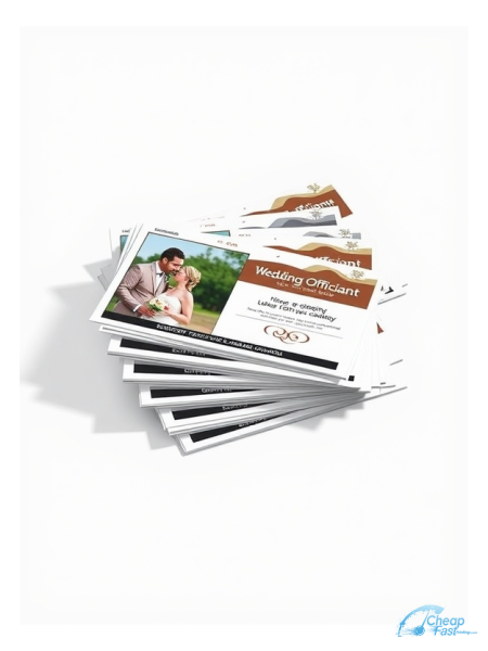 Wedding Officiant 3" x 5" Postcards printed on premium cardstock