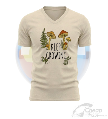 Men's Cream V-Neck tee
