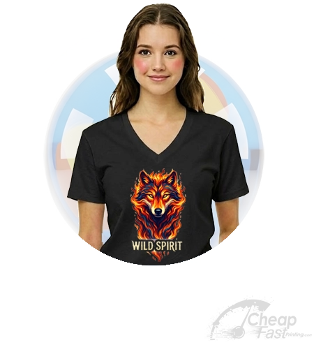 Women Black V Neck