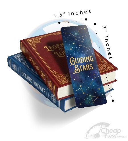 Bookmark UV front next to an uncoated keeper