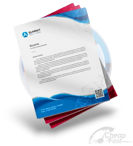 Letterhead bleed sheet with header logo and empty body well