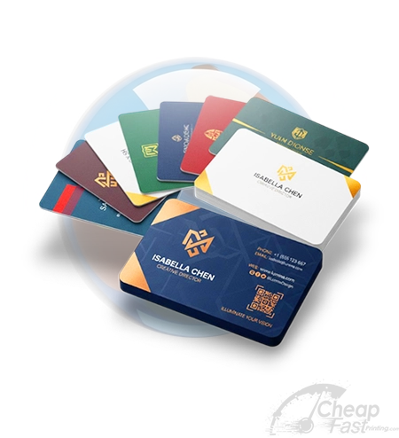 Stack of 3.5x2 round corner business cards