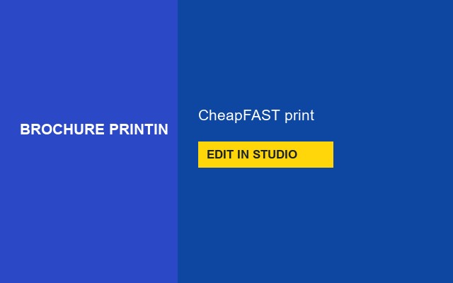 Brochure Printing Design Studio Cover
