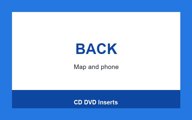 CD DVD Inserts Design Studio Back panel