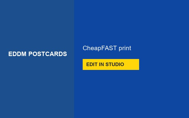 EDDM Postcards Design Studio Sale shout