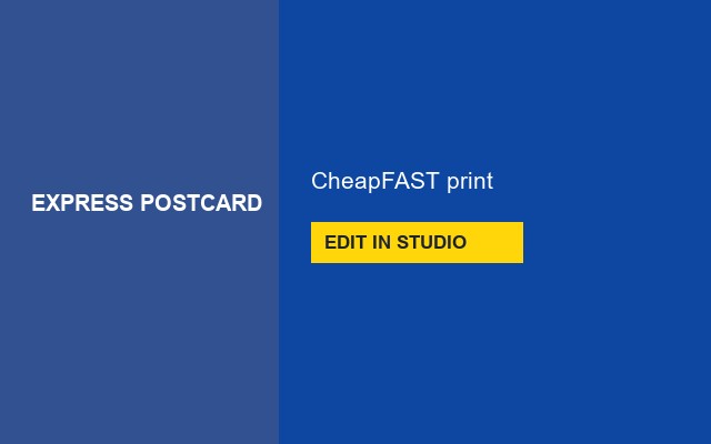 Express Postcards Design Studio Sale shout