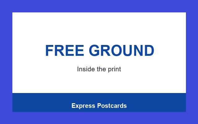 Express Postcards Design Studio Footer band