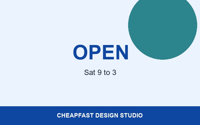 Flyer Printing Design Studio Hours pill