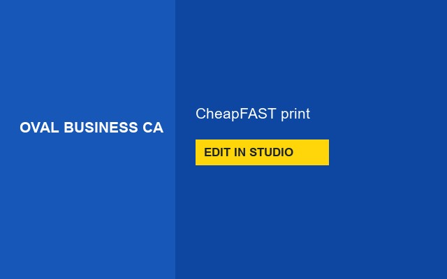 Oval Business Cards Design Studio Name bar