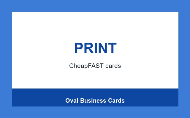 Oval Business Cards Design Studio Bottom rule