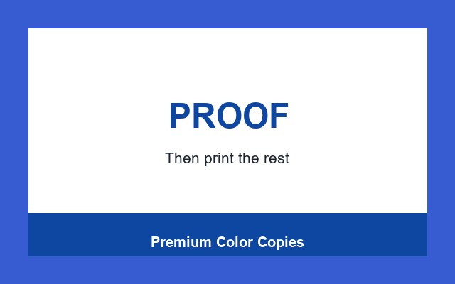 Premium Color Copies Design Studio Proof