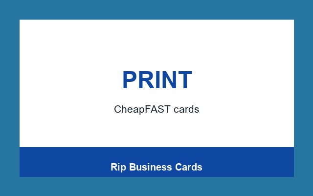 Rip Business Cards Design Studio Bottom rule