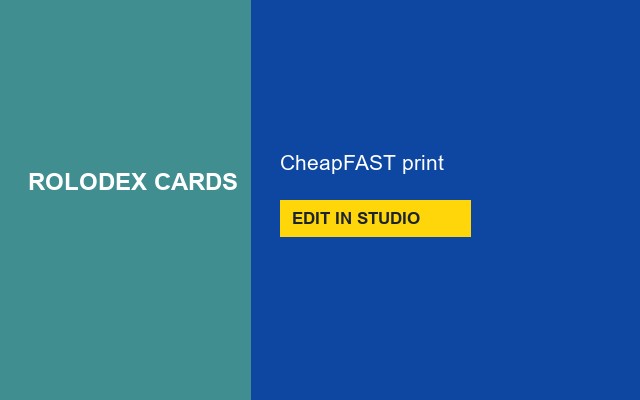 Rolodex Cards Design Studio Name bar