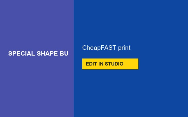 Special Shape Business Cards Design Studio Name bar