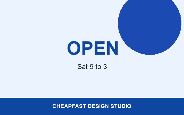 Staggered Flyers Design Studio Hours pill