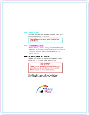 Postcard - 8.5inx11 Inches - V - Round