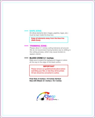 Postcard - 8inx10 Inches - V - Round