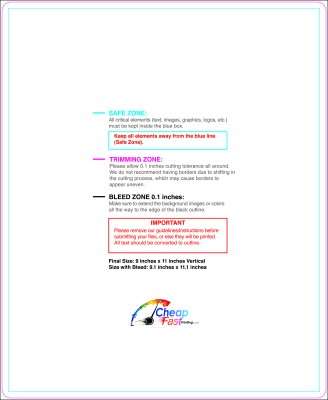 Postcard - 9inx11 Inches - V - Round