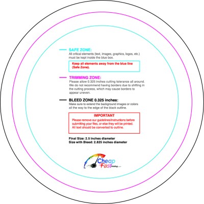 Sticker design guide: Adhesive - 2.5 Inches - Circle