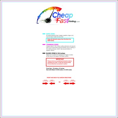 Template - 12inx12 Inches