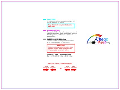 Template - 9inx12 Inches - H